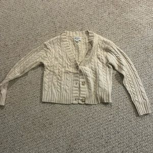 American Eagle white/cream cardigan, size small